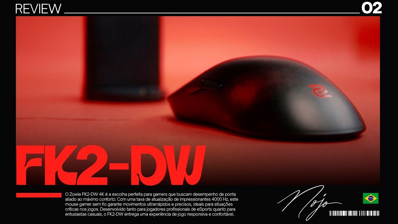 Thumbnail do vídeo sobre o Zowie FK2-DW